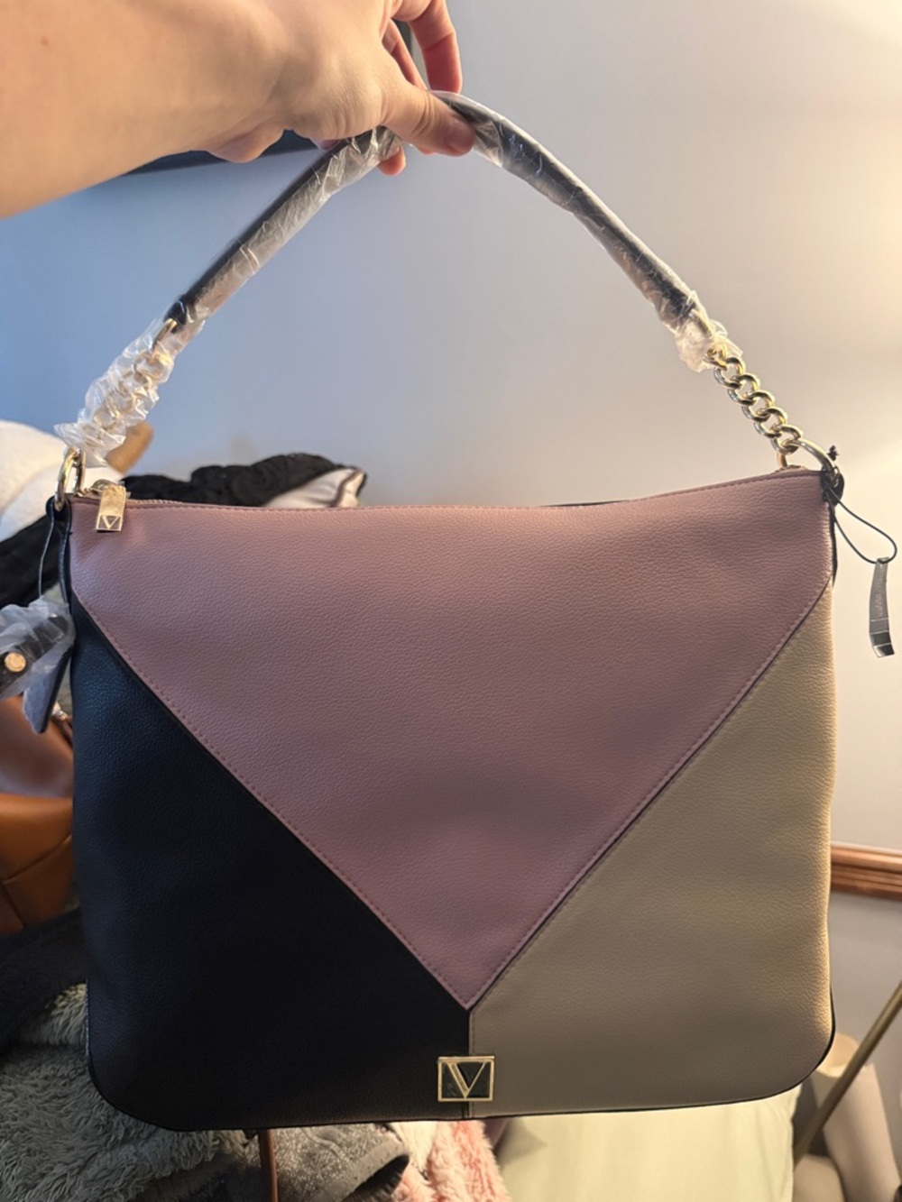 Victoria secret Elegant Pink and Cream Women's Bag